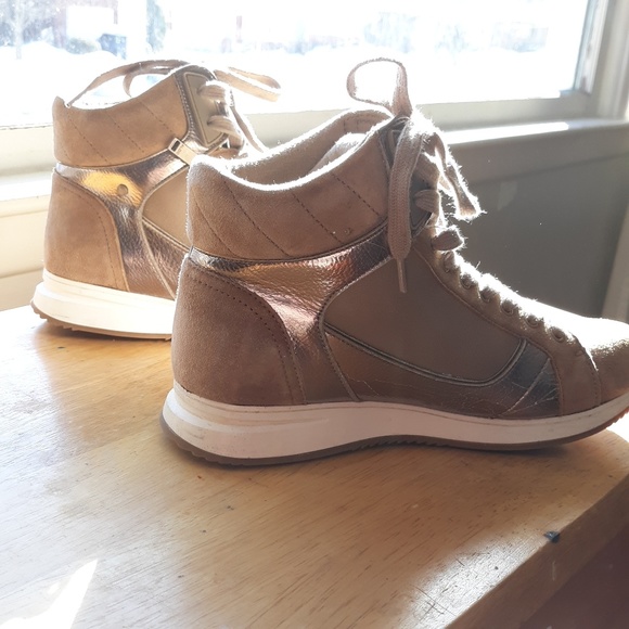 Aldo Tan Silver High Tops US Size 6 - Picture 4 of 6